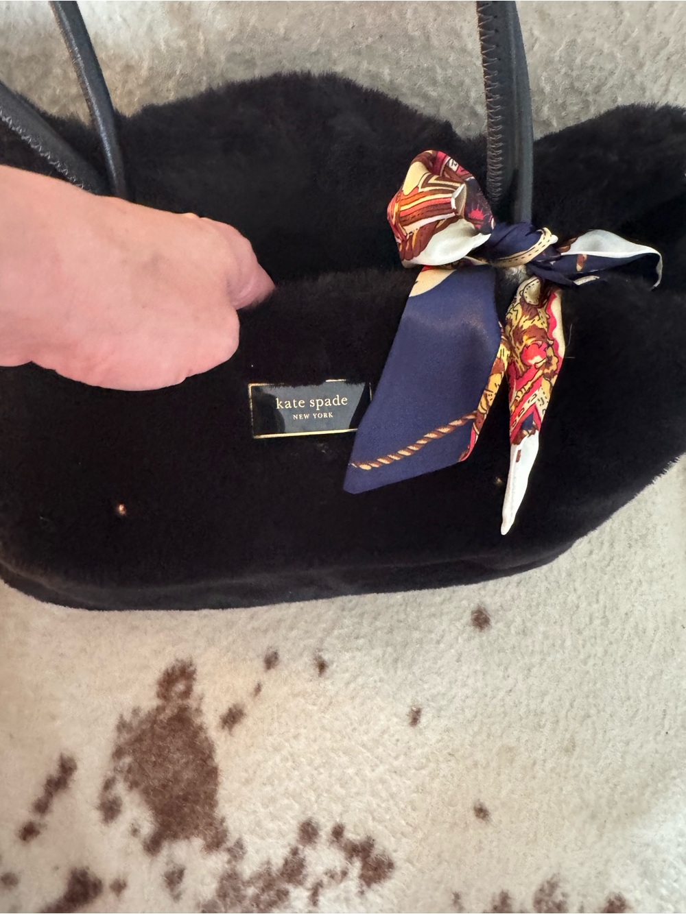 kate spade Black Faux Fur Tote special edition - Picture 8 of 8